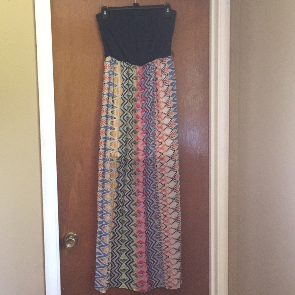 Strapless maxi dress